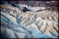 Eroded badlands at dawn, Zabriskie Point. Death Valley National Park ( color)
