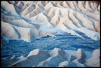 Badlands and wash at dawn, Zabriskie Point. Death Valley National Park ( color)