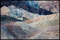 Multicolored badlands, Twenty Mule Team Canyon. Death Valley National Park ( color)