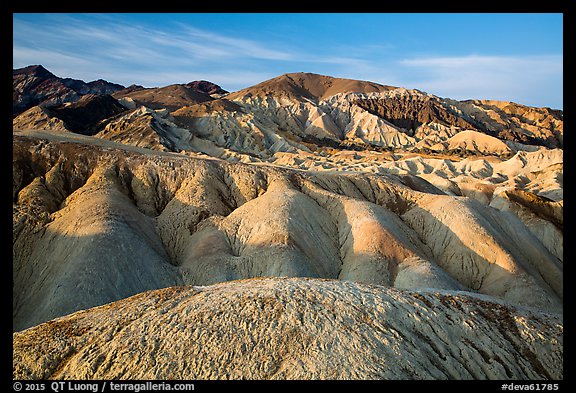 Twenty Mule Team Canyon badlands. Death Valley National Park (color)