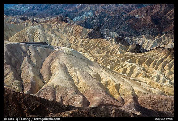 Zabriskie Point observation platform. Death Valley National Park (color)