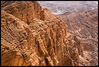 Close view of rock face of Red Cathedral. Death Valley National Park ( color)