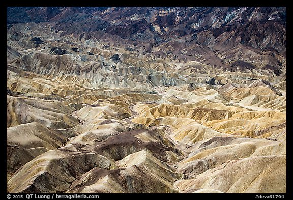 Badlands near Zabriskie Point. Death Valley National Park, California, USA.