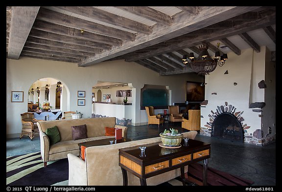 Furnace Creek Inn lobby. Death Valley National Park (color)