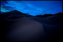 Ibex Sand Dunes at night. Death Valley National Park, California, USA.