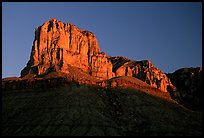 El Capitan from Guadalupe Pass, sunrise. Guadalupe Mountains National Park, Texas, USA.