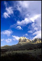 El Capitan and clouds. Guadalupe Mountains National Park, Texas, USA.