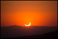 Sunset, May 20 2012 solar eclipse. Guadalupe Mountains National Park, Texas, USA. (color)