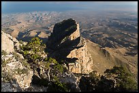 El Capitan and West Texas plain from Guadalupe Peak. Guadalupe Mountains National Park ( color)