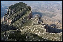 Backside of El Capitan. Guadalupe Mountains National Park, Texas, USA. (color)