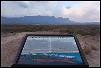 The Western Escarpment interpretive sign. Guadalupe Mountains National Park ( color)