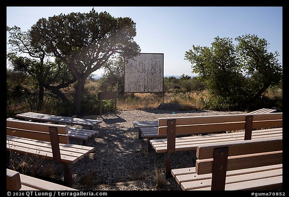 Amphitheater, Pine Springs Campground. Guadalupe Mountains National Park (color)