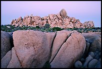 Boulders at dusk, Jumbo Rocks. Joshua Tree National Park, California, USA.