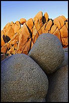 Boulders, Jumbo Rocks campground, sunset. Joshua Tree National Park ( color)