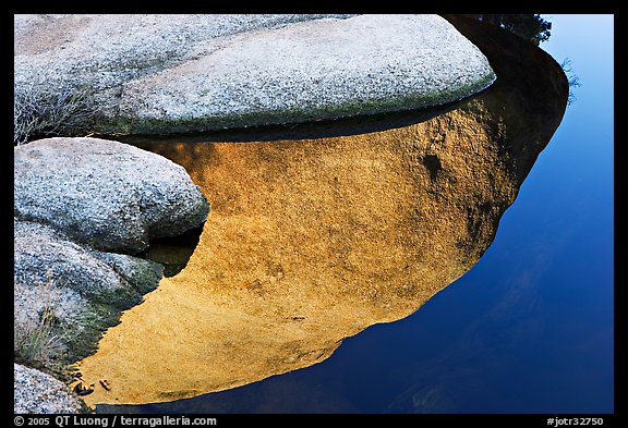 Rocks and reflections, Barker Dam. Joshua Tree National Park (color)