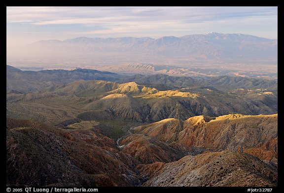 Little Sand Bernardino Mountains from Keys View, early morning. Joshua Tree National Park, California, USA.