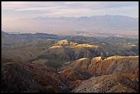 Little Sand Bernardino Mountains from Keys View, early morning. Joshua Tree National Park, California, USA. (color)