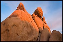 Granite boulders at sunrise. Joshua Tree National Park, California, USA.