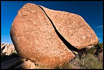 Boulder split by crack. Joshua Tree National Park ( color)