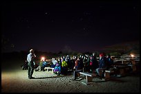 Ranger speaking during nightime program. Joshua Tree National Park ( color)