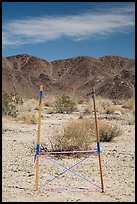 Signage and Pinto Mountains. Joshua Tree National Park ( color)