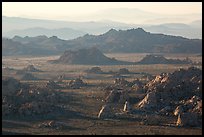 Wonderland of rocks from Ryan Mountain at sunset. Joshua Tree National Park ( color)