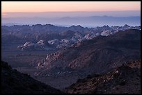 Wonderland of rocks at dusk. Joshua Tree National Park ( color)