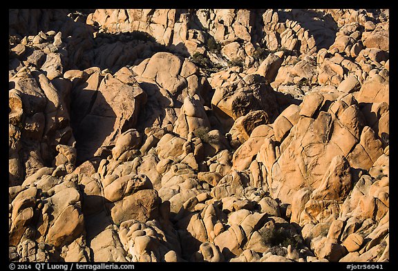 Boulder outcrop detail, Indian Cove. Joshua Tree National Park (color)