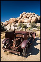 Rusting car near Wall Street Mill. Joshua Tree National Park ( color)