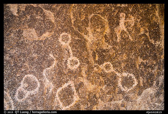 Petroglyphs, Piano Valley. Joshua Tree National Park (color)