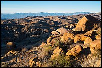 Boulders at base of Mastodon Peak, sunrise. Joshua Tree National Park ( color)