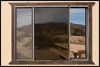 Window reflexion, Cottonwood visitor center. Joshua Tree National Park ( color)