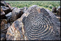 Hohokam petroglyphs on Signal Hill. Saguaro National Park, Arizona, USA.