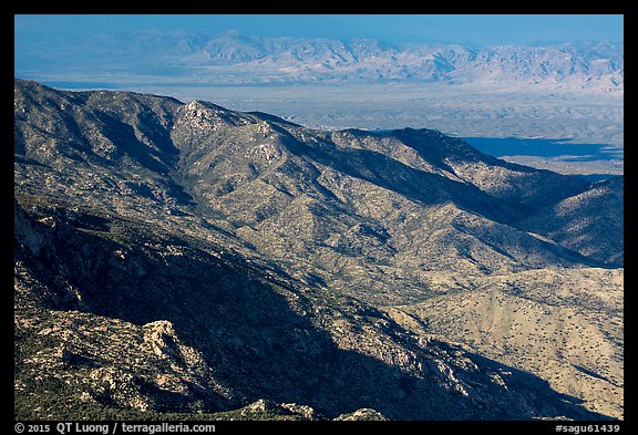 Ricon Mountain ridges. Saguaro National Park (color)