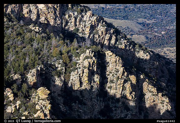 Cliffs, Rincon mountains. Saguaro National Park (color)