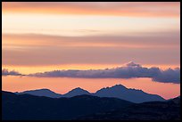 Mountains and clouds at sunset, Rincon Mountain District. Saguaro National Park ( color)