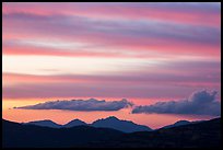 Mountains and clouds past sunset, Rincon Mountain District. Saguaro National Park ( color)