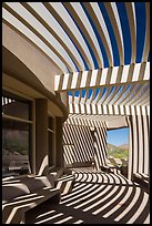 Red Hills Visitor Center and shadows. Saguaro National Park, Arizona, USA.