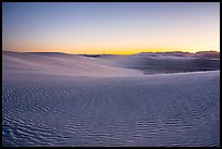 Dunes and mountains at dusk. White Sands National Park ( color)