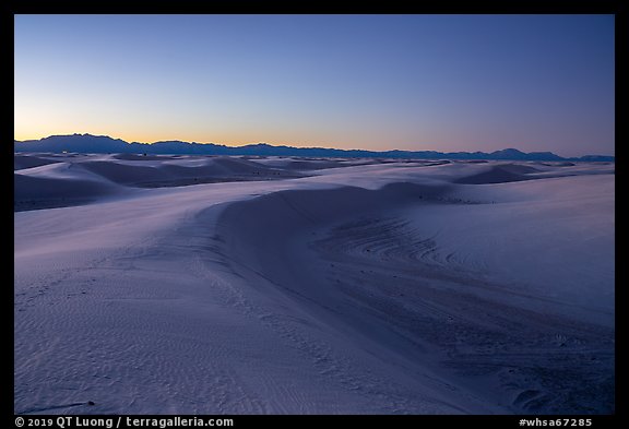 Tall dune ridge at dusk. White Sands National Park (color)