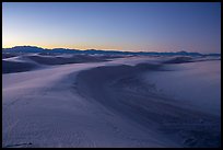 Tall dune ridge at dusk. White Sands National Park ( color)