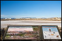 Ancient climate interpretive sign. White Sands National Park, New Mexico, USA.