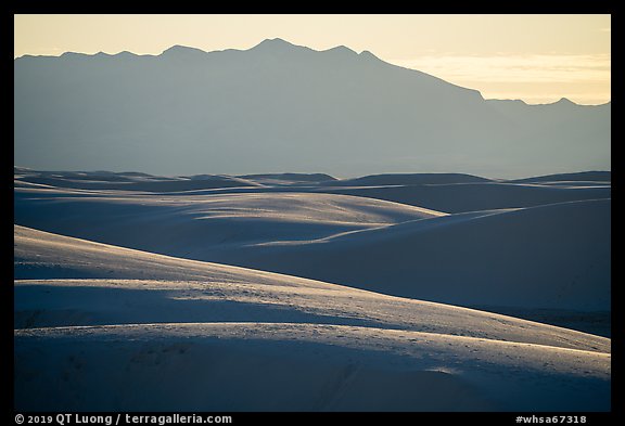 Dune ridges and Andres Mountains. White Sands National Park (color)