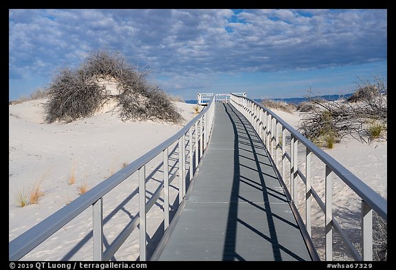 Interdune boardwalk. White Sands National Park (color)