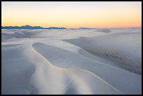 Gypsum sand dunes at sunset. White Sands National Park ( color)