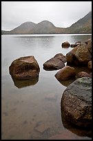 Boulders and the Bubbles, Jordan Pond. Acadia National Park ( color)