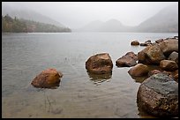 Jordan Pond on misty morning. Acadia National Park ( color)