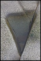 Triangular puddle on rocks, Schoodic Peninsula. Acadia National Park, Maine, USA.