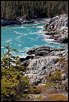 Squeaker Cove from above, Isle Au Haut. Acadia National Park, Maine, USA.