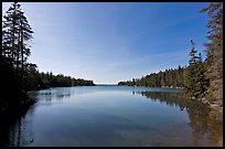 Pier in the distance, Duck Harbor, Isle Au Haut. Acadia National Park, Maine, USA. (color)